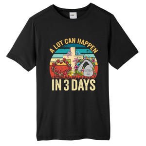 Retro A Lot Can Happen in 3 Days Floral Easter Day Tall Fusion ChromaSoft Performance T-Shirt