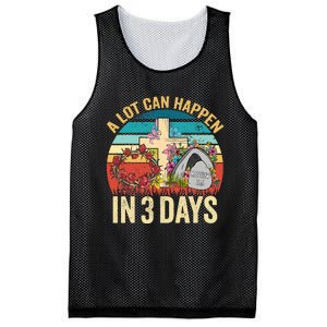 Retro A Lot Can Happen in 3 Days Floral Easter Day Mesh Reversible Basketball Jersey Tank