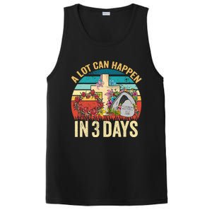 Retro A Lot Can Happen in 3 Days Floral Easter Day PosiCharge Competitor Tank