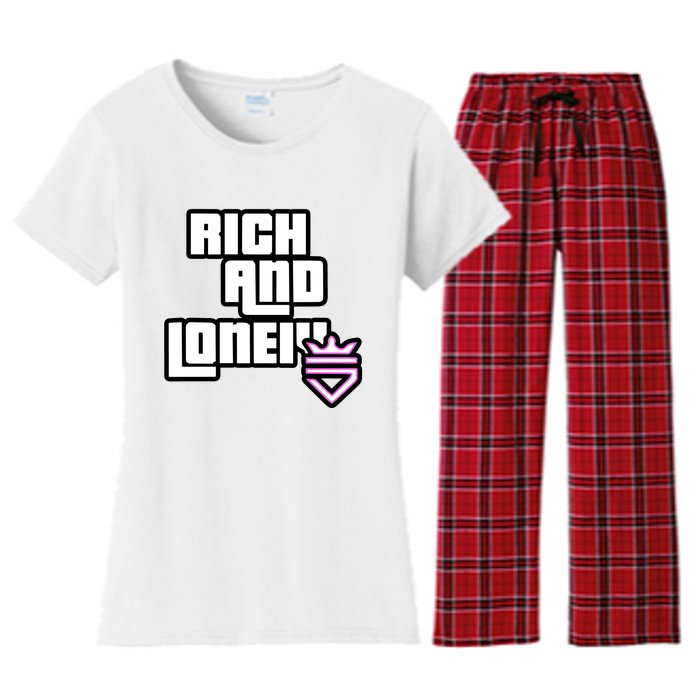 Rich And Lonely Rnl Wasted Miami Women's Flannel Pajama Set