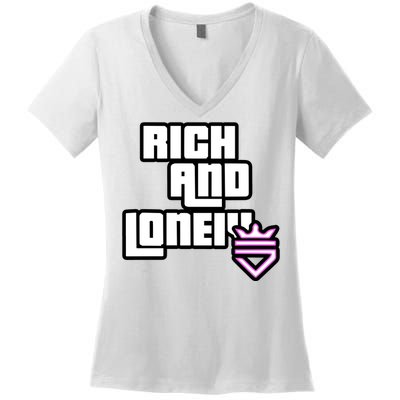 Rich And Lonely Rnl Wasted Miami Women's V-Neck T-Shirt