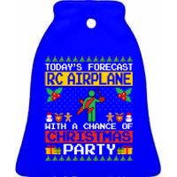 Rc Airplane Lover Christmas Party Rc Airplane Ugly Xmas Cute Gift Ceramic Bell Ornament