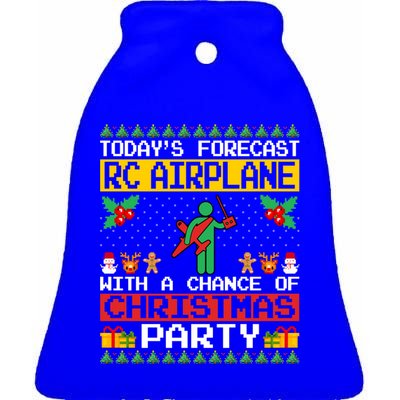 Rc Airplane Lover Christmas Party Rc Airplane Ugly Xmas Cute Gift Ceramic Bell Ornament