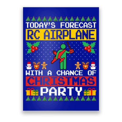 Rc Airplane Lover Christmas Party Rc Airplane Ugly Xmas Cute Gift Poster