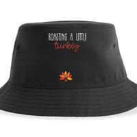 Roasting A Little Turkey Pregnancy Announcement Thanksgiving Sustainable Bucket Hat