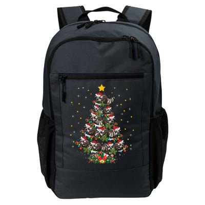 Raccoon Animal Lover Xmas Gift Raccoon Christmas Tree Gift Daily Commute Backpack