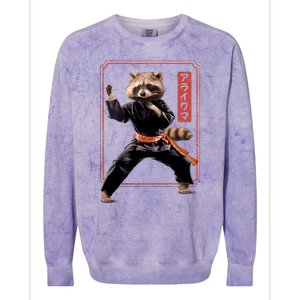 Raccoon Animal Martial Arts Colorblast Crewneck Sweatshirt