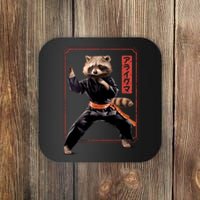 Raccoon Animal Martial Arts Coaster