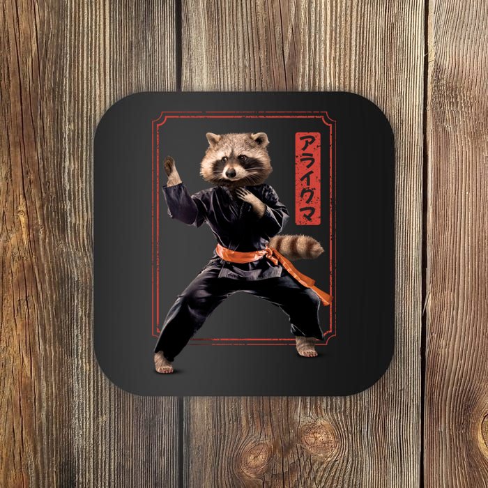 Raccoon Animal Martial Arts Coaster