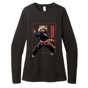 Raccoon Animal Martial Arts Womens CVC Long Sleeve Shirt