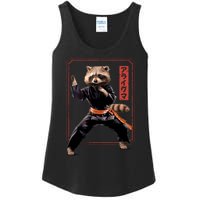 Raccoon Animal Martial Arts Ladies Essential Tank