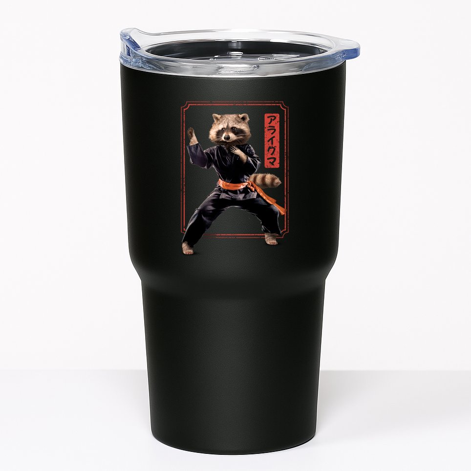 Raccoon Animal Martial Arts Tumbler