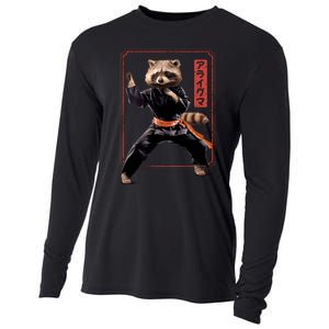 Raccoon Animal Martial Arts Cooling Performance Long Sleeve Crew