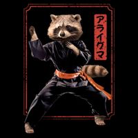 Raccoon Animal Martial Arts Cooling Performance Long Sleeve Crew
