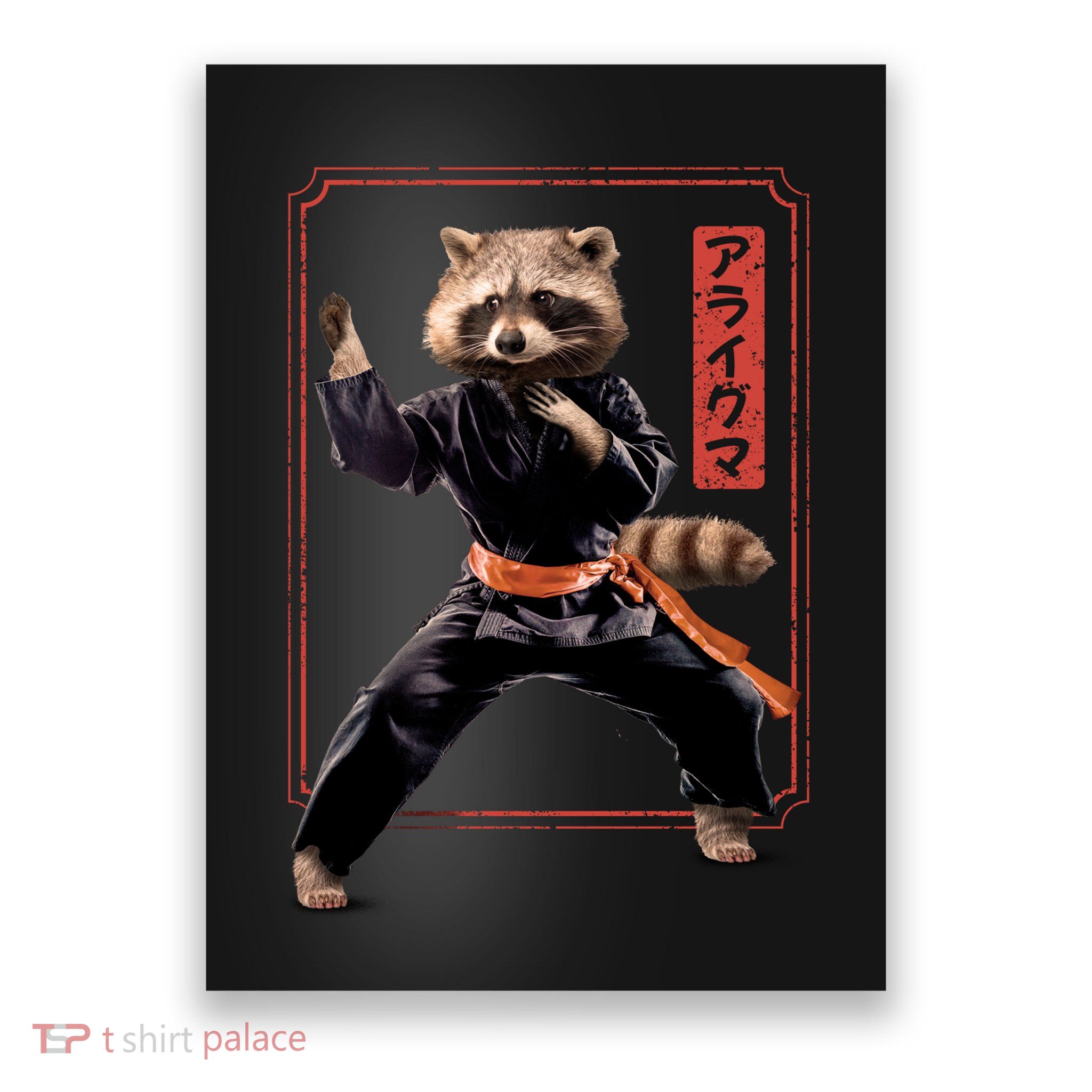 Raccoon Animal Martial Arts Poster