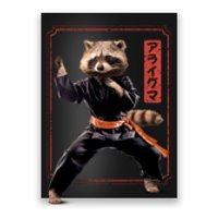 Raccoon Animal Martial Arts Poster