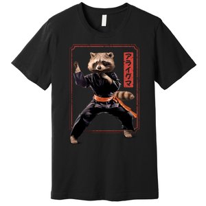 Raccoon Animal Martial Arts Premium T-Shirt