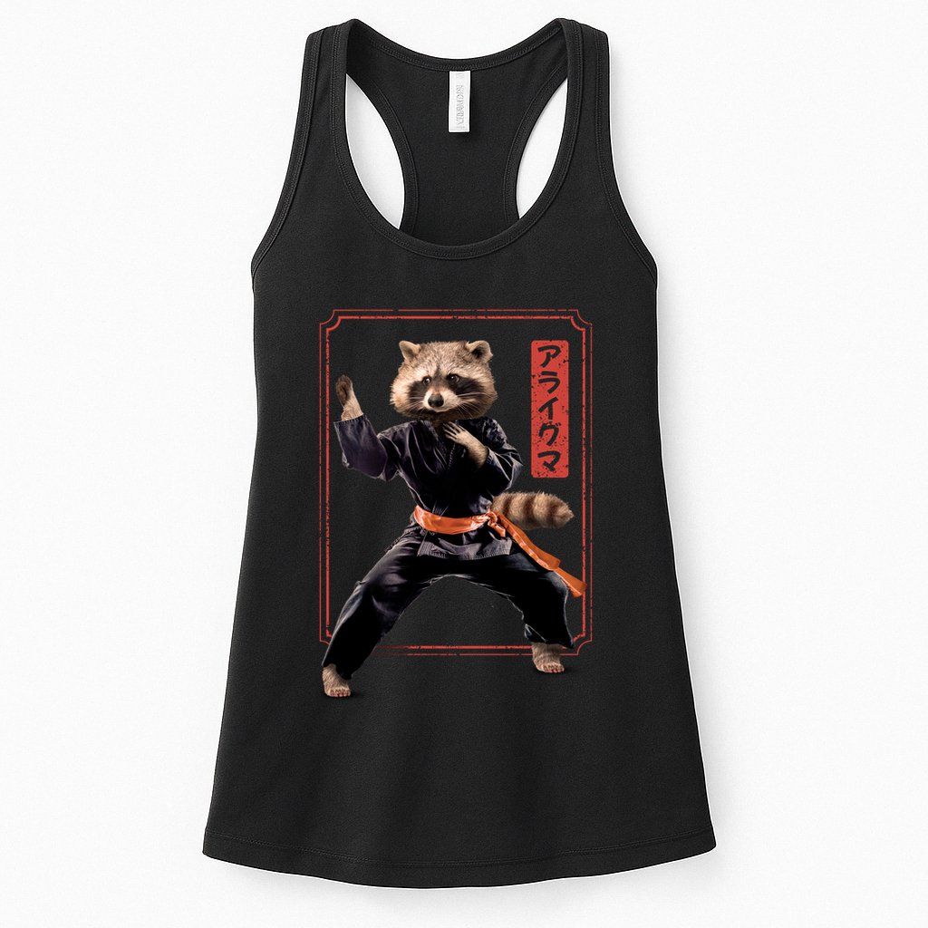 Raccoon Animal Martial Arts Womens Tank Top