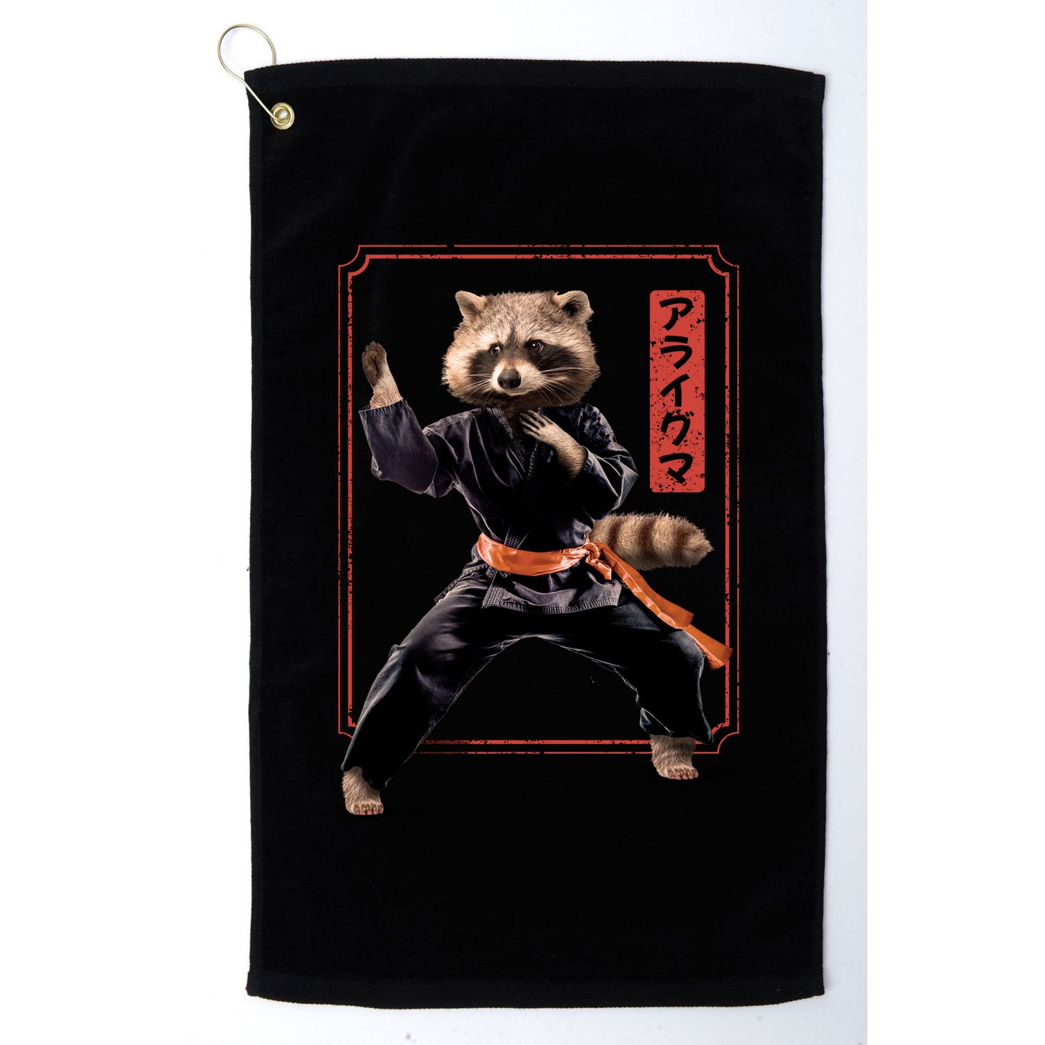 Raccoon Animal Martial Arts Golf Towel