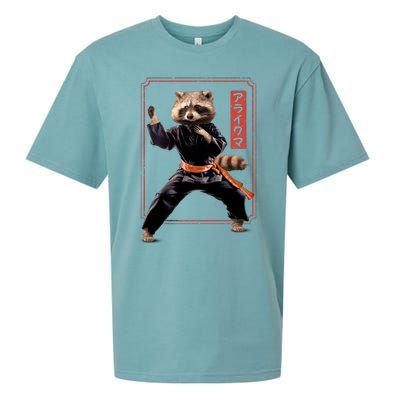 Raccoon Animal Martial Arts Sueded Cloud Jersey T-Shirt