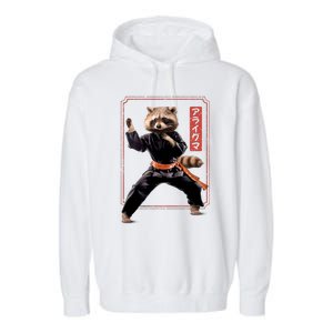 Raccoon Animal Martial Arts Garment-Dyed Fleece Hoodie