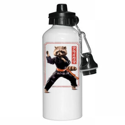 Raccoon Animal Martial Arts Aluminum Water Bottle