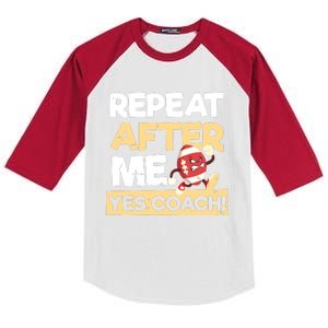 Repeat After Me Yes Coach Design Football Coach Kids Colorblock Raglan Jersey