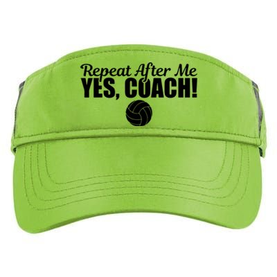 Repeat After Me Yes Coach Funny Sports Volleyball Adult Drive Performance Visor