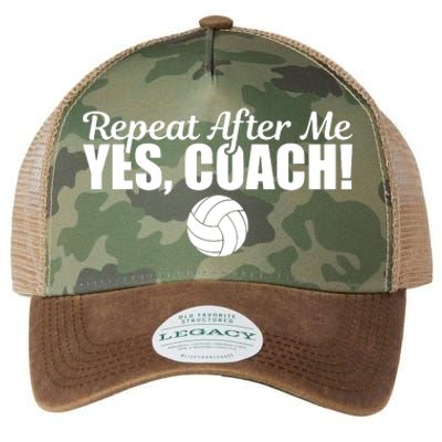 Repeat After Me Yes Coach Funny Sports Volleyball Legacy Tie Dye Trucker Hat