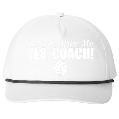 Repeat After Me Yes Coach Funny Sports Volleyball Snapback Five-Panel Rope Hat