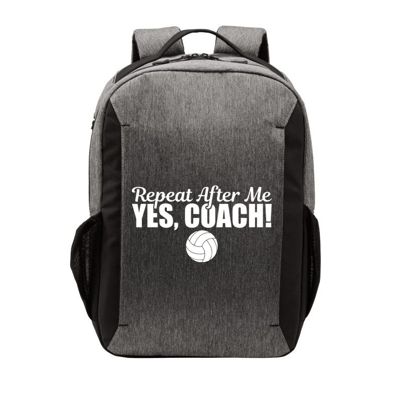 Repeat After Me Yes Coach Funny Sports Volleyball Vector Backpack