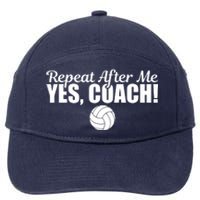 Repeat After Me Yes Coach Funny Sports Volleyball 7-Panel Snapback Hat