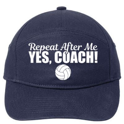 Repeat After Me Yes Coach Funny Sports Volleyball 7-Panel Snapback Hat