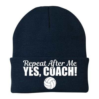 Repeat After Me Yes Coach Funny Sports Volleyball Knit Cap Winter Beanie