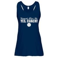 Repeat After Me Yes Coach Funny Sports Volleyball Ladies Essential Flowy Tank