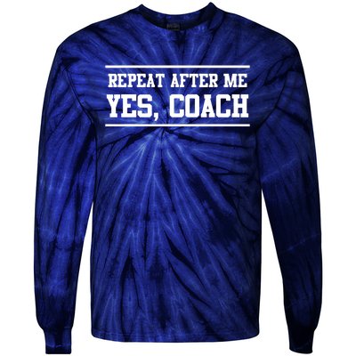 Repeat After Me Yes Coach Tie-Dye Long Sleeve Shirt