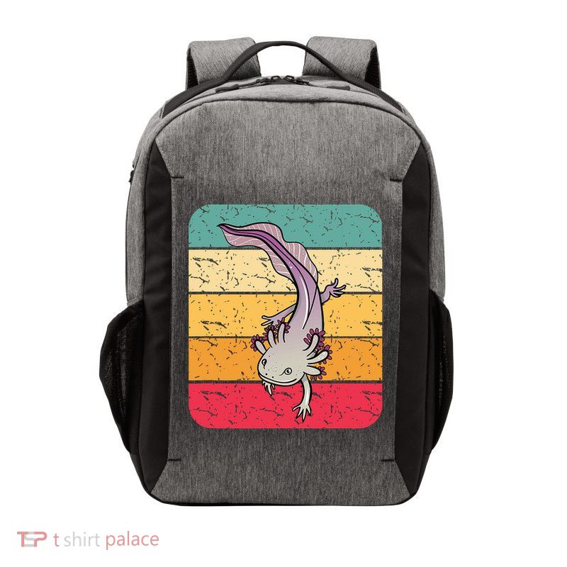 Retro Axolotl Mexican Salamander Gift Lover Vector Backpack