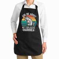 Retro Ask Me About My Explosive Diarrhea Funny Racoon Apron
