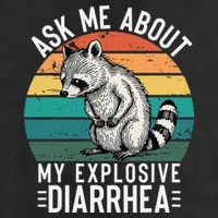 Retro Ask Me About My Explosive Diarrhea Funny Racoon Beanie