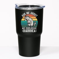 Retro Ask Me About My Explosive Diarrhea Funny Racoon Tumbler