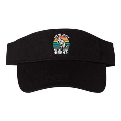 Retro Ask Me About My Explosive Diarrhea Funny Racoon Visor