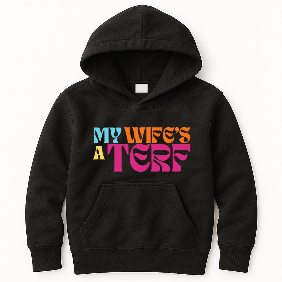 Rebel Ada My WifeS A Terf Kids Hoodie