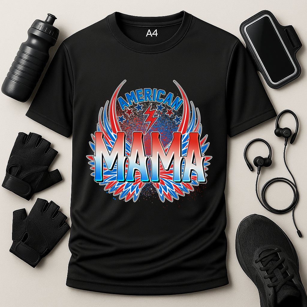 Rocker American Mama Cooling Performance Crew T-Shirt