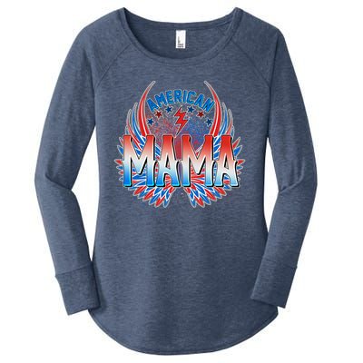 Rocker American Mama Women's Perfect Tri Tunic Long Sleeve Shirt