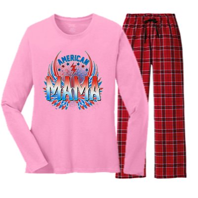 Rocker American Mama Women's Long Sleeve Flannel Pajama Set 