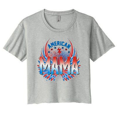 Rocker American Mama Women's Crop Top Tee