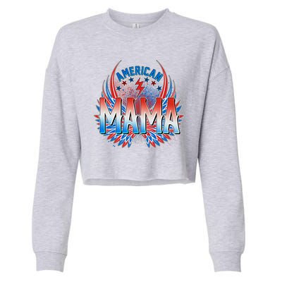 Rocker American Mama Cropped Pullover Crew