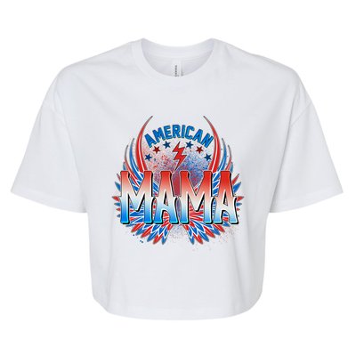 Rocker American Mama Bella+Canvas Jersey Crop Tee