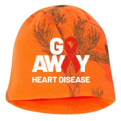 Red Awareness Month Funny Gift And Heart Disease Funny Gift Kati - Camo Knit Beanie