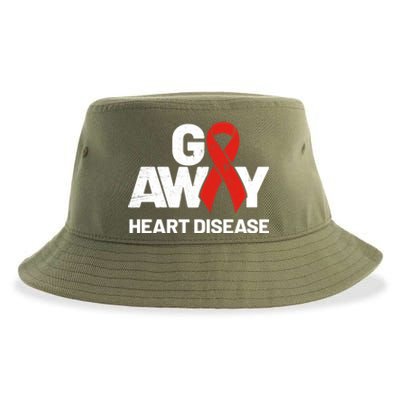 Red Awareness Month Funny Gift And Heart Disease Funny Gift Sustainable Bucket Hat